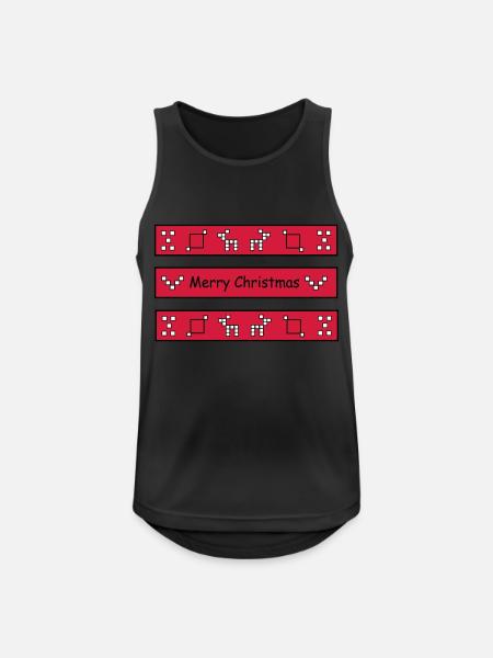 Nordic Christmas Pattern - Men's Breathable Tank Top - black