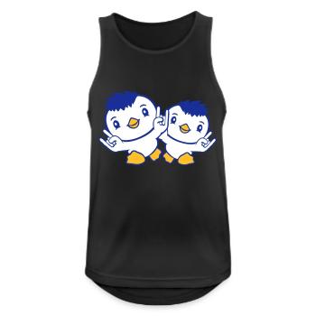 2 Heavy Metal Ente Vogel Team Küken Rock Handgeste - Männer Tank Top atmungsaktiv - Schwarz - Vorne - Nick (188cm)