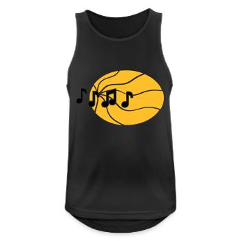 Musiknoten - Männer Tank Top atmungsaktiv - Schwarz - Vorne - Nick (188cm)