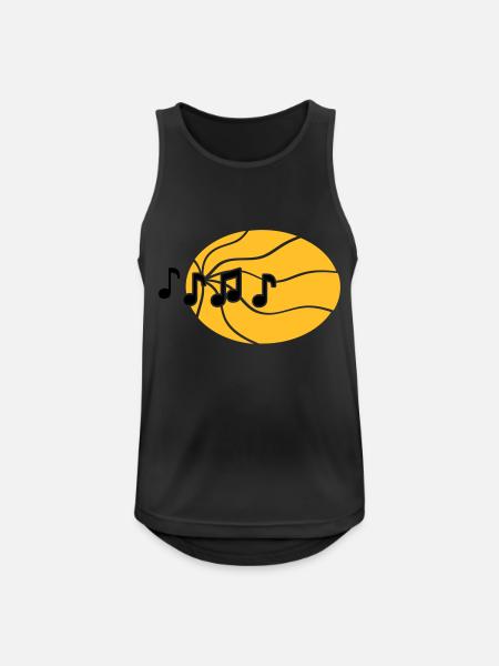 Fluid Musical Notes - Men's Breathable Tank Top - black