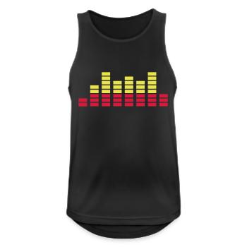 equalizer - Männer Tank Top atmungsaktiv - Schwarz - Vorne - Nick (188cm)