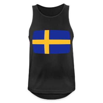 Schweden Fahne Schweden Flagge Sverige schwedisch - Männer Tank Top atmungsaktiv - Schwarz - Vorne - Nick (188cm)