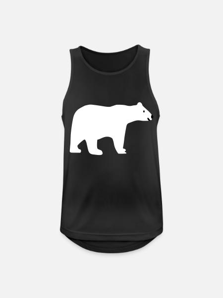 Eisbär - Männer Tank Top atmungsaktiv - Schwarz