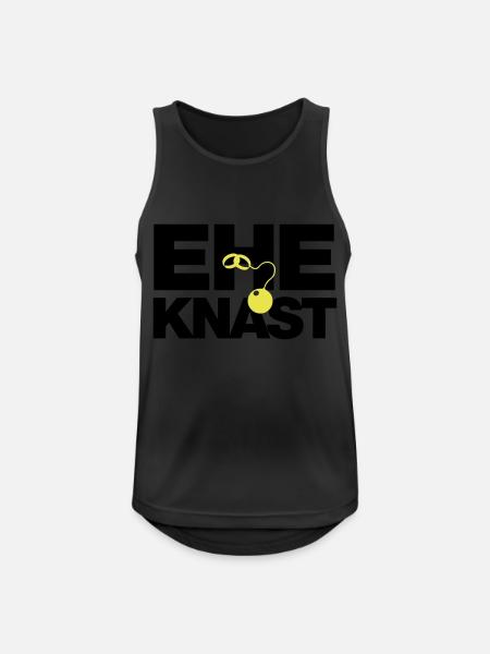 Ehe Knast - Männer Tank Top atmungsaktiv - Schwarz