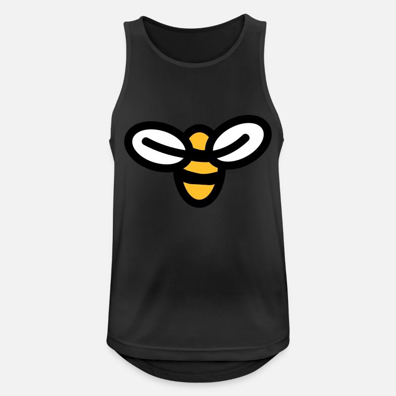 Bee - Männer Tank Top atmungsaktiv - Schwarz