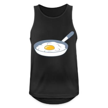 bratpfanne spiegelei kochen braten essen ei eigelb - Männer Tank Top atmungsaktiv - Schwarz - Vorne - Nick (188cm)