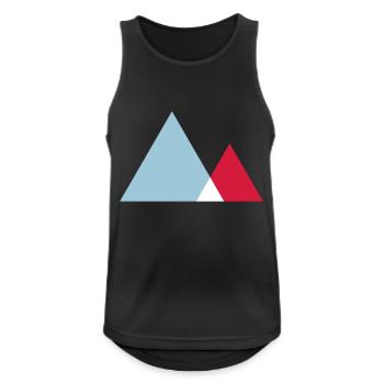 Triangle cadeau formes et couleurs montagnes - Débardeur respirant Homme - noir - Devant - Nick (188cm)