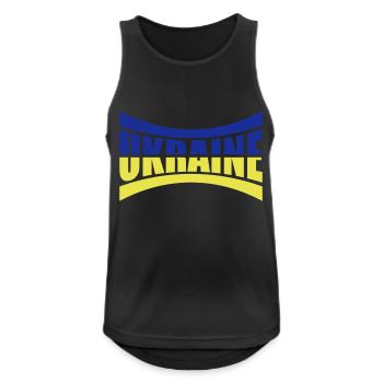 Flagge Balken Ukraine - Männer Tank Top atmungsaktiv - Schwarz - Vorne - Nick (188cm)
