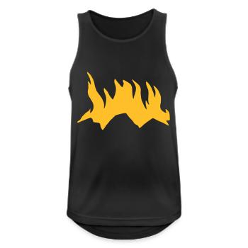 Lagerfeuer Camping Natur Wald Feuer Vektor 3 - Männer Tank Top atmungsaktiv - Schwarz - Vorne - Nick (188cm)