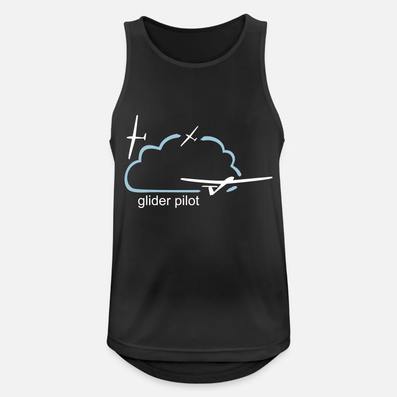 Planeur Planeur Cloud Pilot Geschenkide - Débardeur respirant Homme - noir