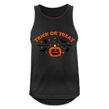 trick or treat 01 - Männer Tank Top atmungsaktiv - Schwarz - Vorne - Nick (188cm)