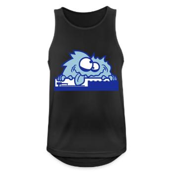 Haariges DJ Monster Horror Halloween Mischpult Fun - Männer Tank Top atmungsaktiv - Schwarz - Vorne - Nick (188cm)