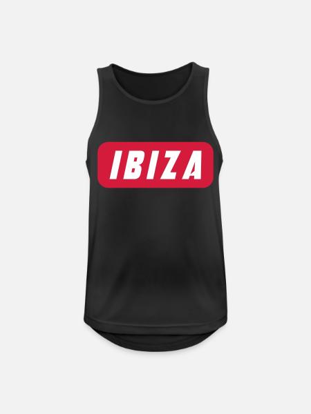 Ibiza Urlaub - Männer Tank Top atmungsaktiv - Schwarz