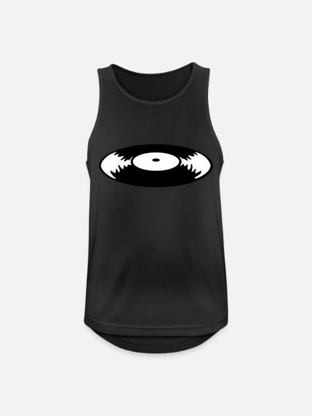 Schallplatte - Männer Tank Top atmungsaktiv - Schwarz