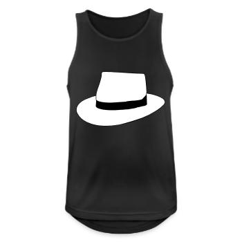 chapeau blanc - Débardeur respirant Homme - noir - Devant - Nick (188cm)
