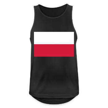 polska flag - Débardeur respirant Homme - noir - Devant - Nick (188cm)