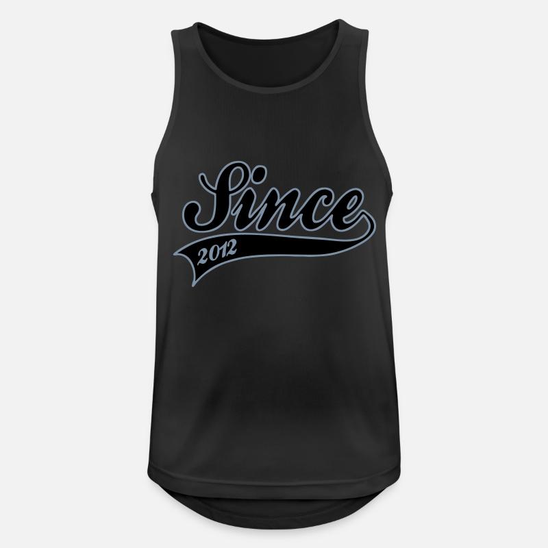 Geburt - Since 2012 - Männer Tank Top atmungsaktiv - Schwarz