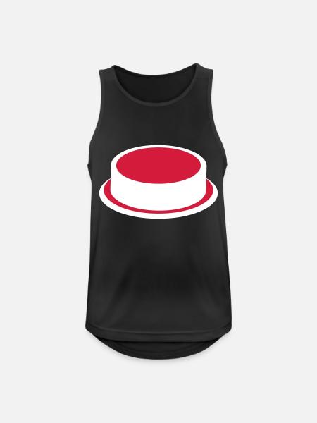 Button - Männer Tank Top atmungsaktiv - Schwarz