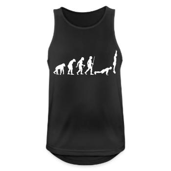 Evolution Burpee - Männer Tank Top atmungsaktiv - Schwarz - Vorne - Nick (188cm)
