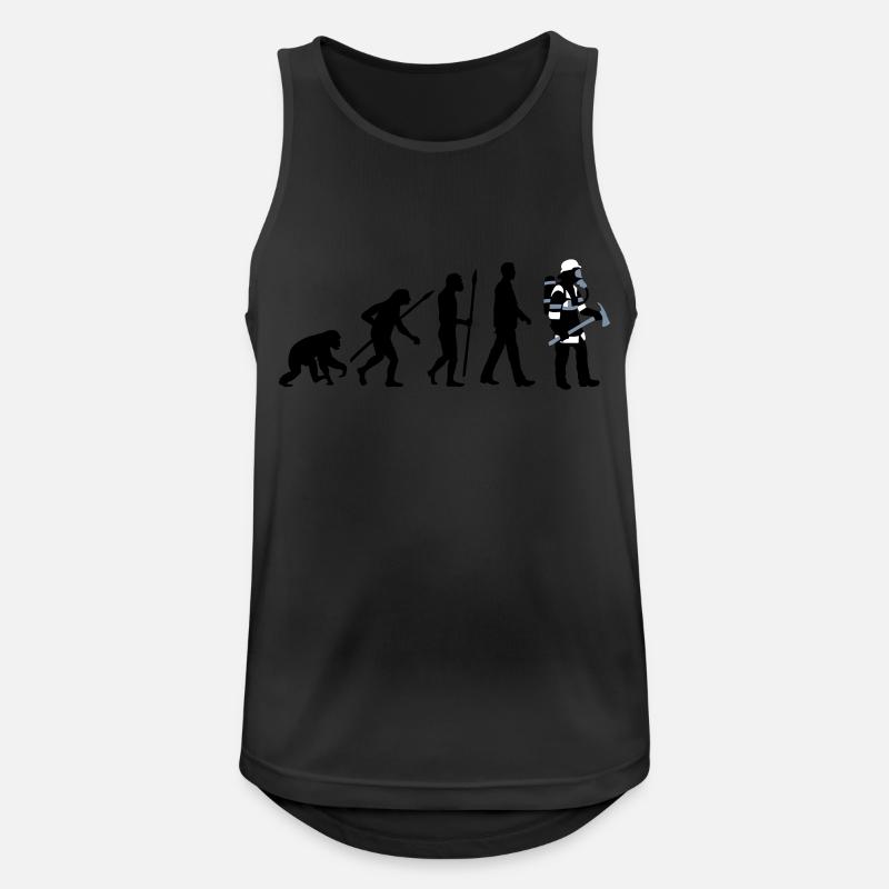 evolution_feuerwehrmann_012015_c_3c - Männer Tank Top atmungsaktiv - Schwarz