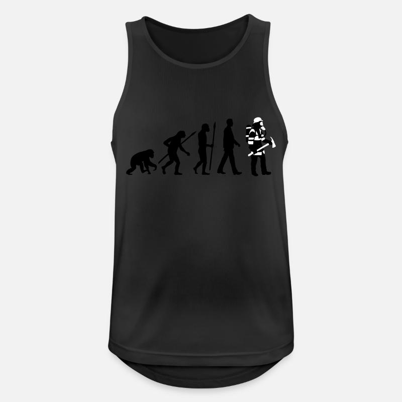 evolution_feuerwehrmann_012015_a_2c - Männer Tank Top atmungsaktiv - Schwarz