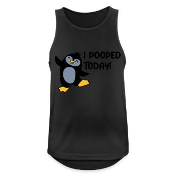 I pooped today Penguin - Men's Breathable Tank Top - black - Front - Nick (188cm)