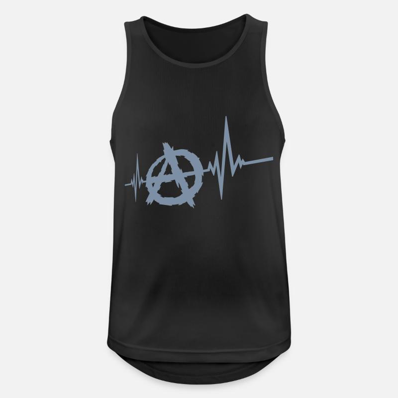 Frequenz Anarchie Symbol Logo - Männer Tank Top atmungsaktiv - Schwarz