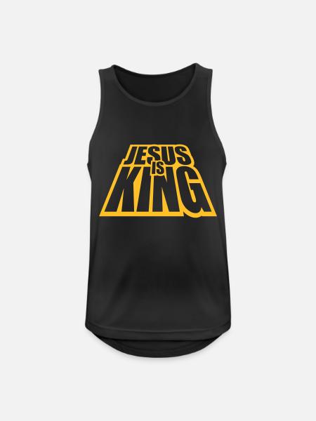 jesus is king quote - Men's Breathable Tank Top - black