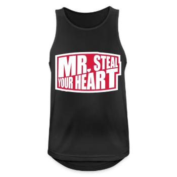 mr steal your heart - Men's Breathable Tank Top - black - Front - Nick (188cm)