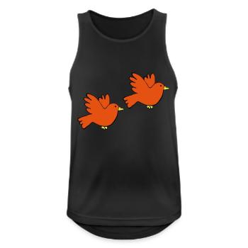 bird colors 2 - Männer Tank Top atmungsaktiv - Schwarz - Vorne - Nick (188cm)