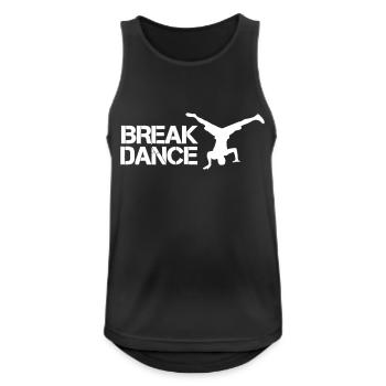 break dance 1 - Männer Tank Top atmungsaktiv - Schwarz - Vorne - Nick (188cm)