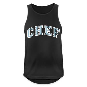 Stolzer Chef Farbwechsel möglich - Männer Tank Top atmungsaktiv - Schwarz - Vorne - Nick (188cm)