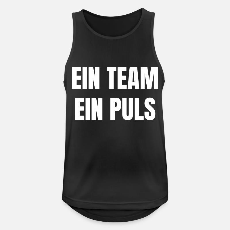 One team, one pulse. - Men's Breathable Tank Top - black