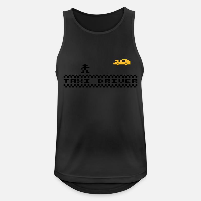 Taxidriver - Männer Tank Top atmungsaktiv - Schwarz