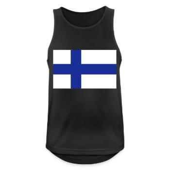 Finlande - Débardeur respirant Homme - noir - Devant - Nick (188cm)