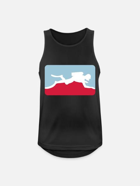 Taucher - Männer Tank Top atmungsaktiv - Schwarz