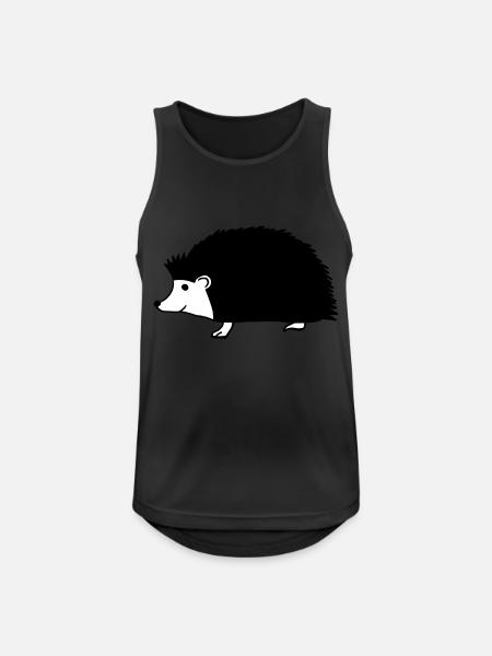 hand drawn hedgehog - Men's Breathable Tank Top - black