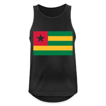 Drapeau togolais - Débardeur respirant Homme - noir - Devant - Nick (188cm)