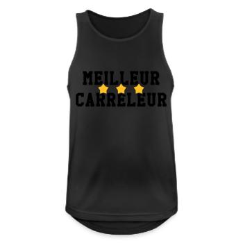 carreleur / carrelage / construction / maçon - Débardeur respirant Homme - noir - Devant - Nick (188cm)
