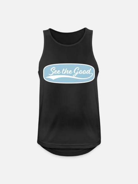 see the good quote - Men's Breathable Tank Top - black