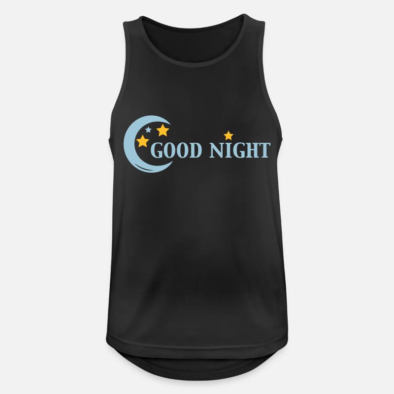 Good Night - Männer Tank Top atmungsaktiv - Schwarz