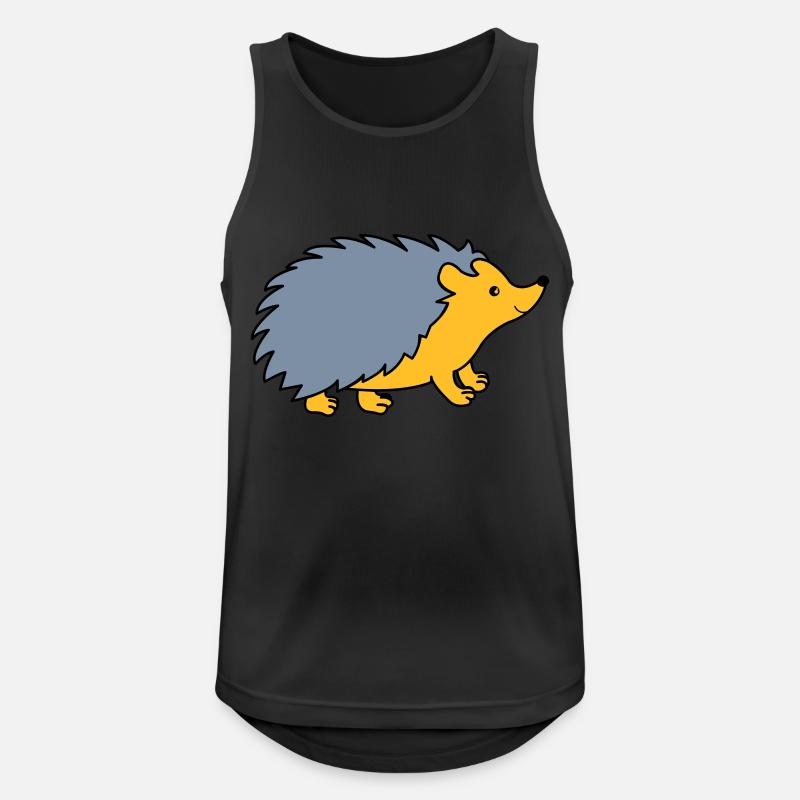 igel comic - Männer Tank Top atmungsaktiv - Schwarz