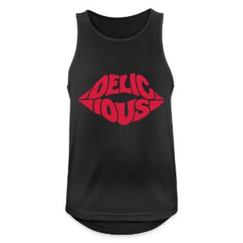 delicious kiss - Männer Tank Top atmungsaktiv - Schwarz - Vorne - Nick (188cm)