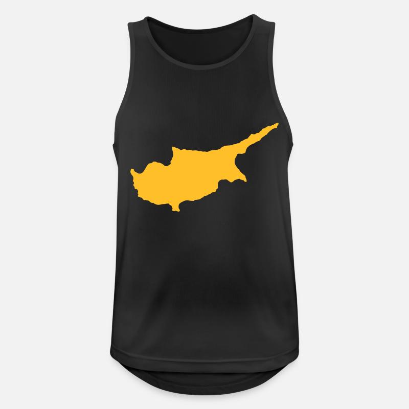 Zypern - Männer Tank Top atmungsaktiv - Schwarz