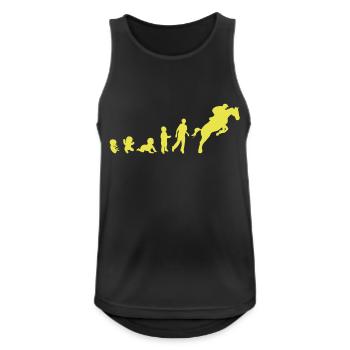 evolution equitation cheval9 obstacle sa - Débardeur respirant Homme - noir - Devant - Nick (188cm)