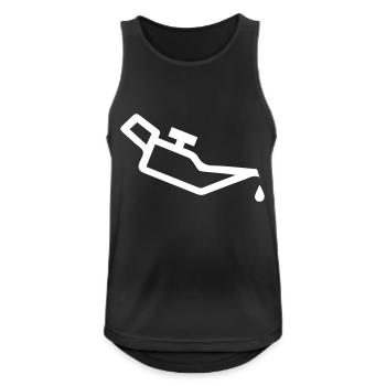 Öl Kanne schräg (weiß) - Männer Tank Top atmungsaktiv - Schwarz - Vorne - Nick (188cm)