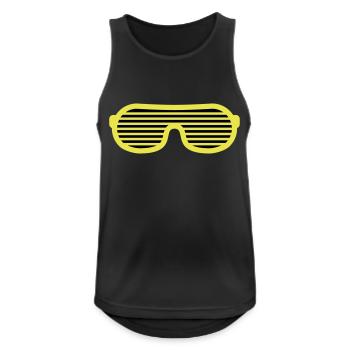 Party Glasses - Men's Breathable Tank Top - black - Front - Nick (188cm)