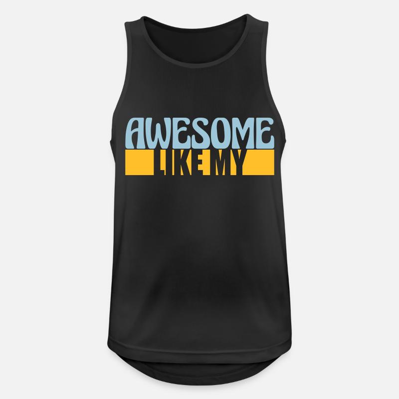 Template Vorlage Awesome Like - Männer Tank Top atmungsaktiv - Schwarz
