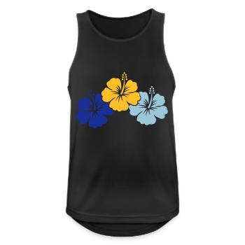 hibiscus - Men's Breathable Tank Top - black - Front - Nick (188cm)
