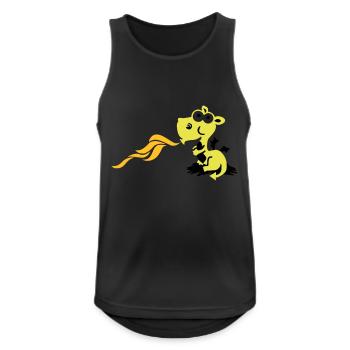 dragon spits fire - Men's Breathable Tank Top - black - Front - Nick (188cm)